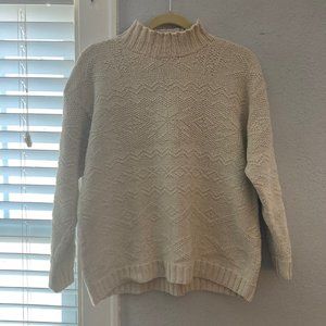 Handmade Vintage Ralph Lauren Cream Mockneck Sweater, Size M